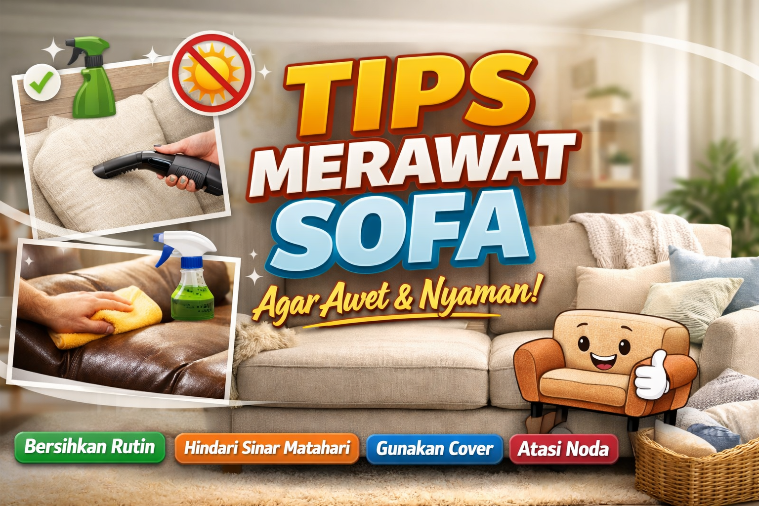 Cara Merawat Sofa Agar Awet dan Tetap Nyaman Digunakan